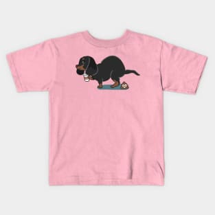 Coffee makes me poop Dachshund Kids T-Shirt